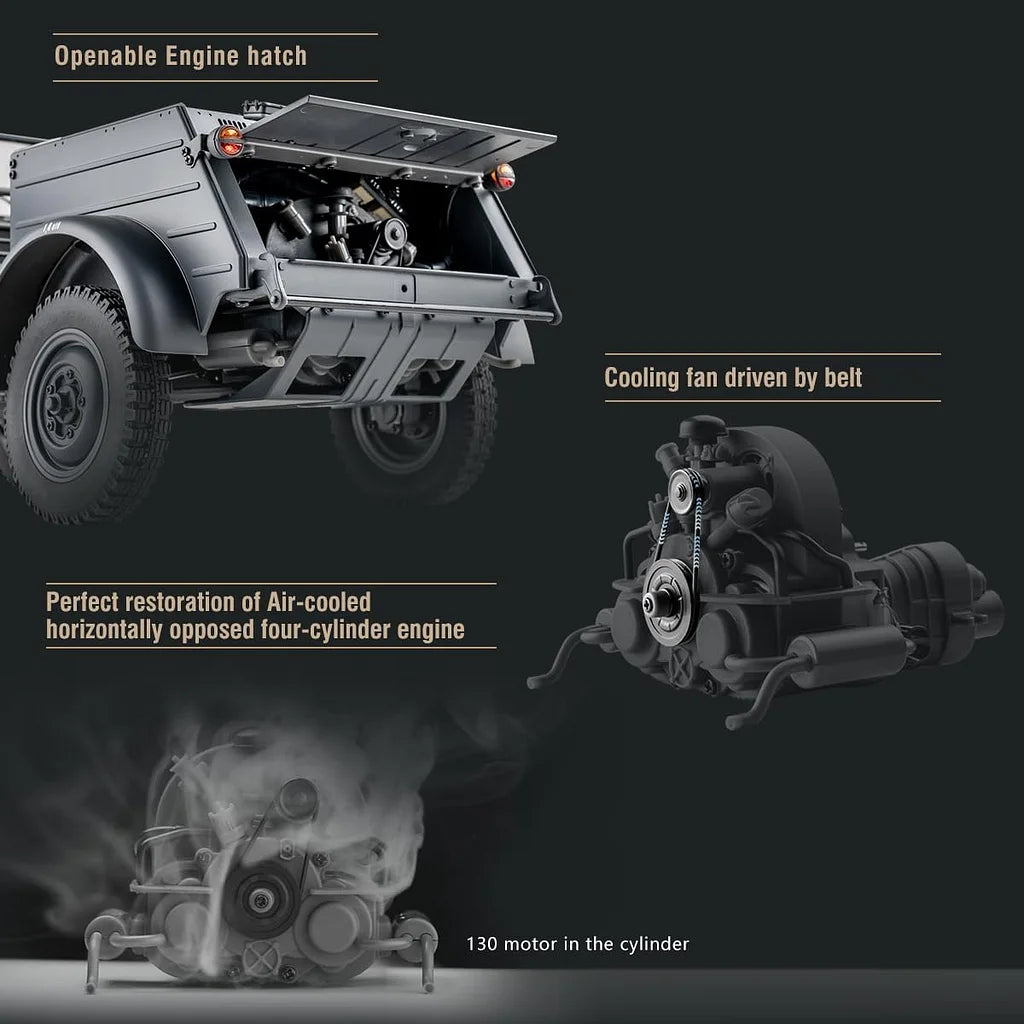 🚙 1/12 Scale RC Crawler, 4WD Off-Road Truck w/ LED Lights