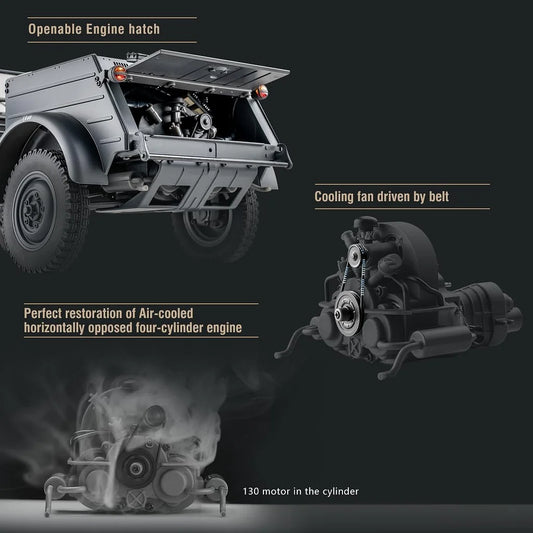 🚙 1/12 Scale RC Crawler, 4WD Off-Road Truck w/ LED Lights