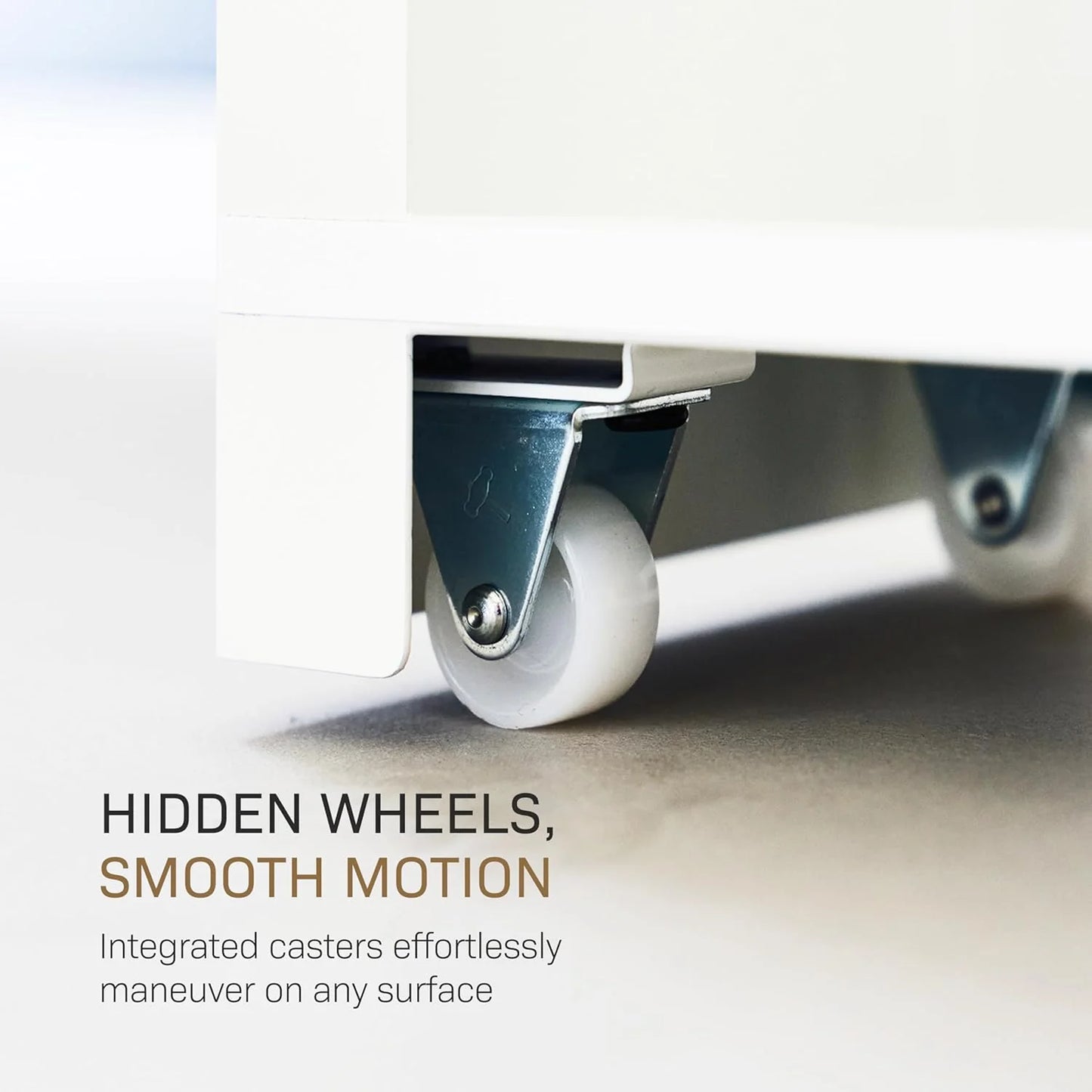 🏠 The Slim Slider | Pull-Out Bathroom Storage Cabinet with Wood Top & Steel Frame