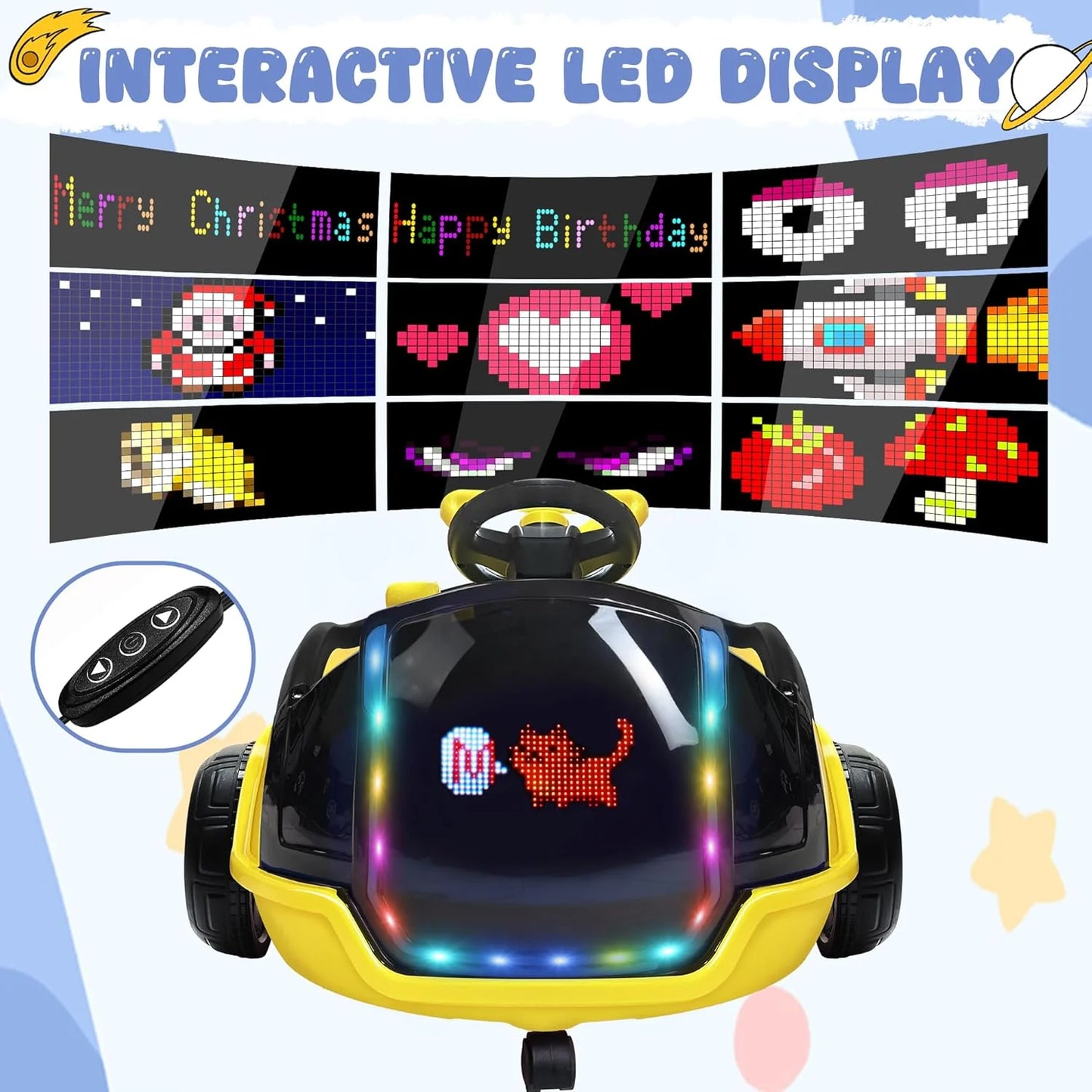 👪The 3-in-1 Grow-With-Me Ride-On Car🚗, 12V Electric, Remote Control & Push Modes