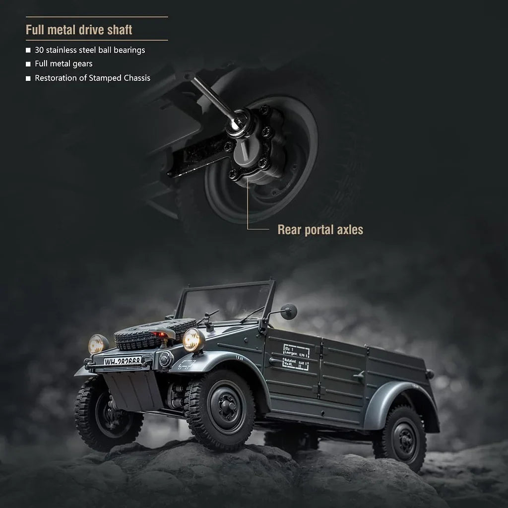 🚙 1/12 Scale RC Crawler, 4WD Off-Road Truck w/ LED Lights