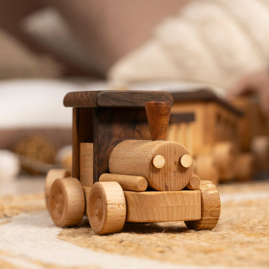 Train Set With Wagons, Wooden Toys, Baby Birthday Gift, Kids Pretend Toys / HANDMADE